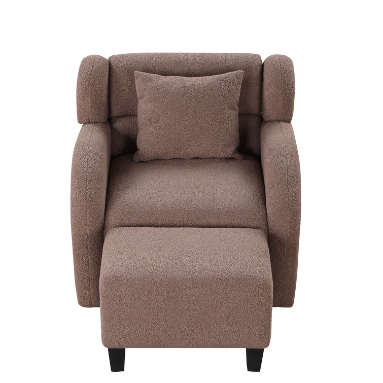 Ivy Bronx Aubuchon Velvet Swivel Chair And A Half with Ottoman Wayfair